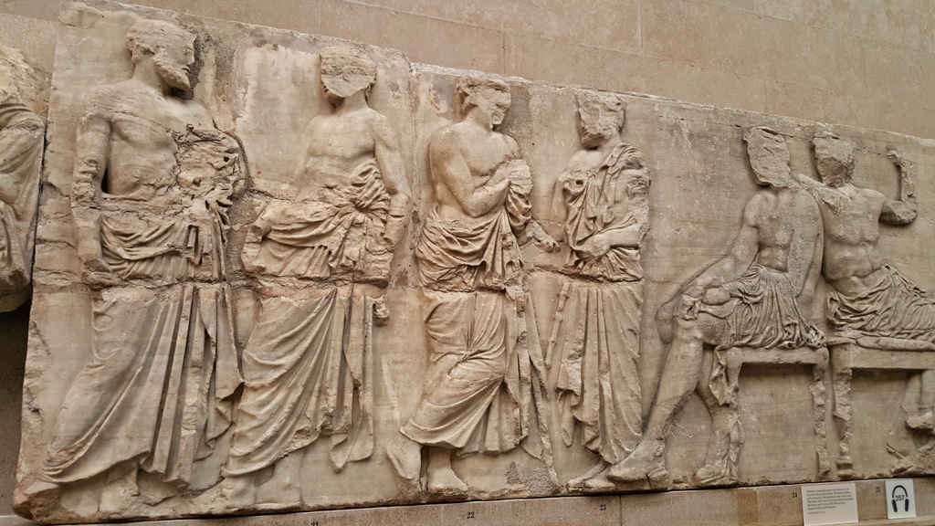 Portion of East Frieze with Hermes and Dionysos